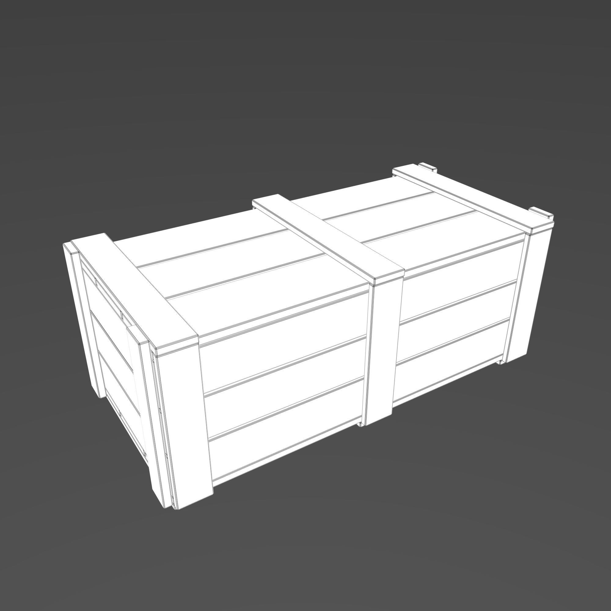 Crates Pack Low-poly 3D model_9