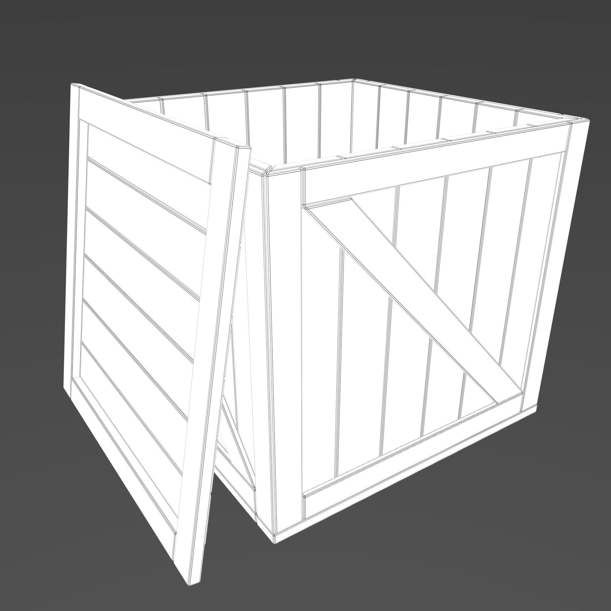 Crates Pack Low-poly 3D model_5