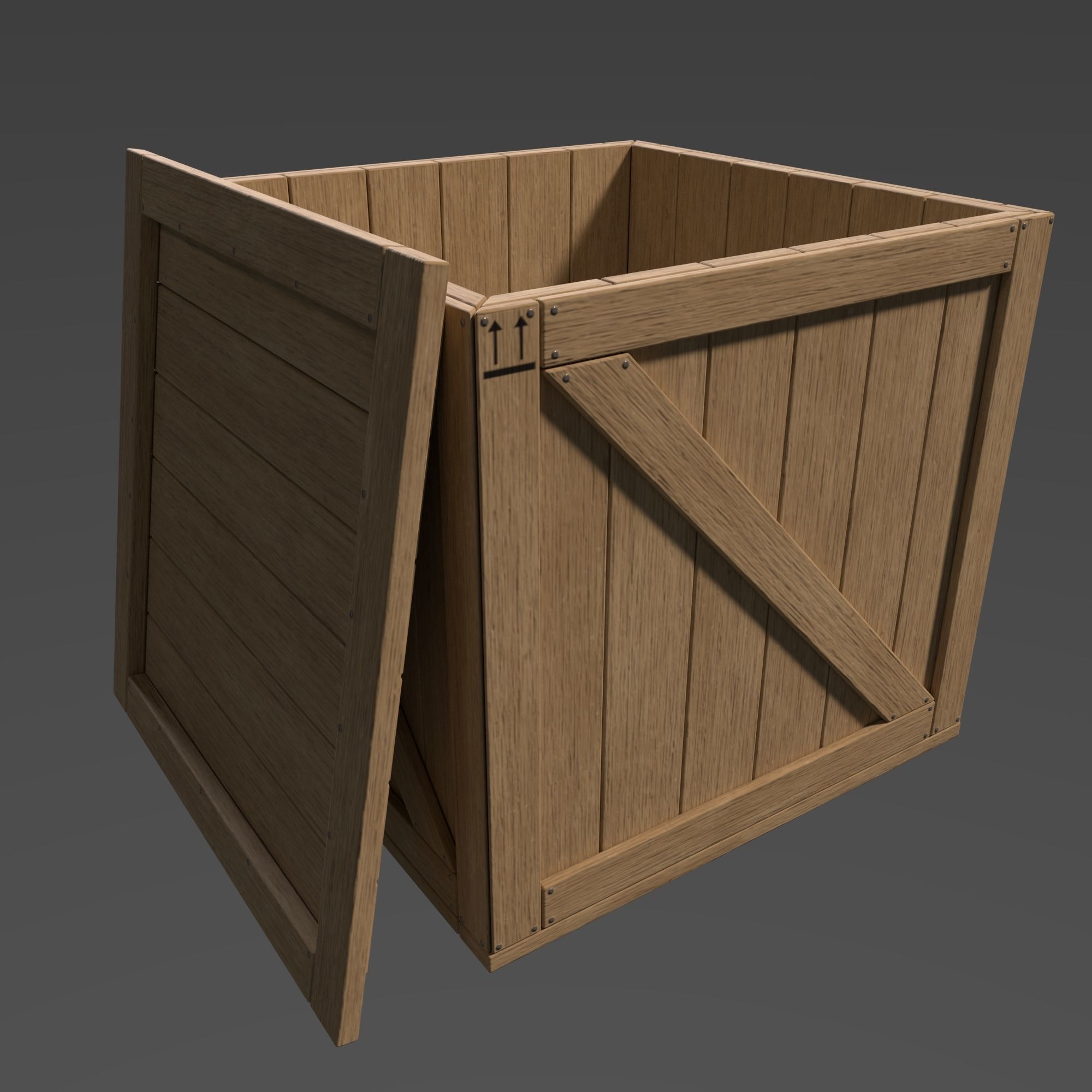 Crates Pack Low-poly 3D model_4
