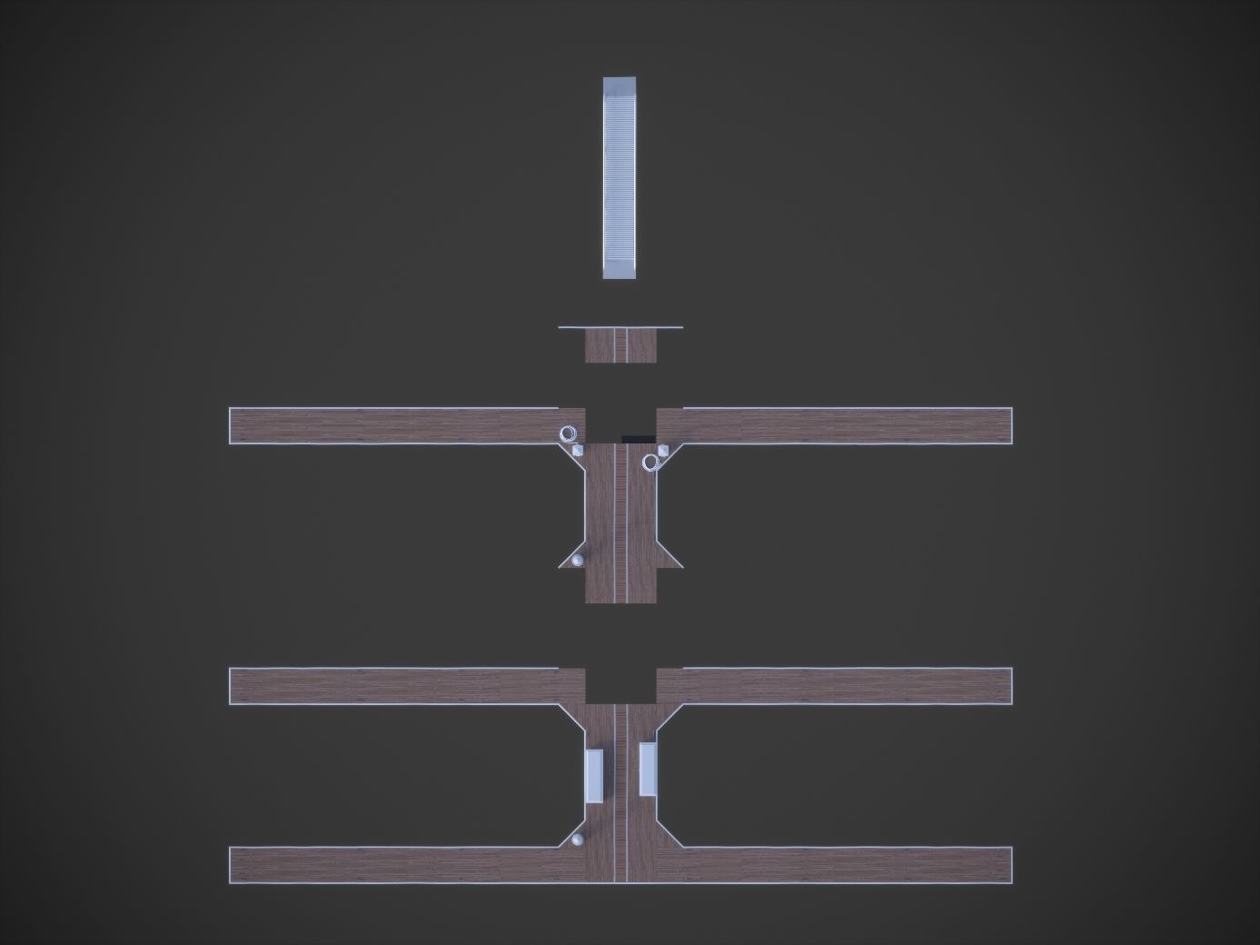 Marina - Boat Slips - Floating Dock - Deluxe 3D model_7