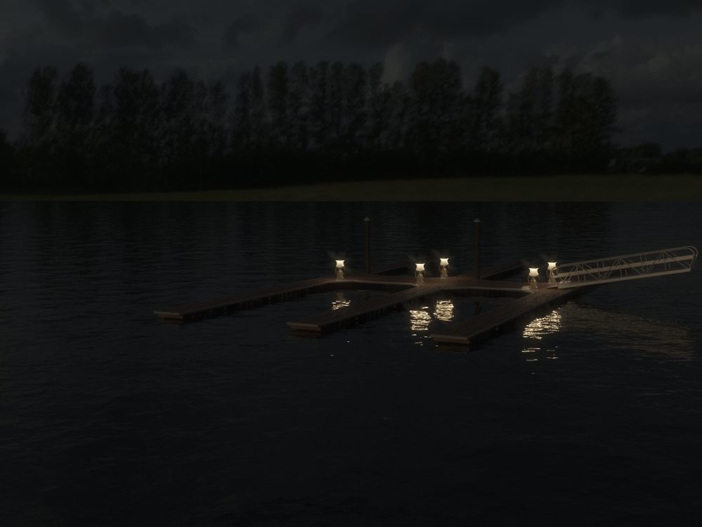 Marina - Boat Slips - Floating Dock - Deluxe 3D model_41