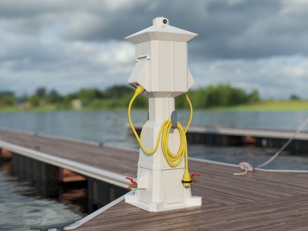 Marina - Boat Slips - Floating Dock - Deluxe 3D model_32