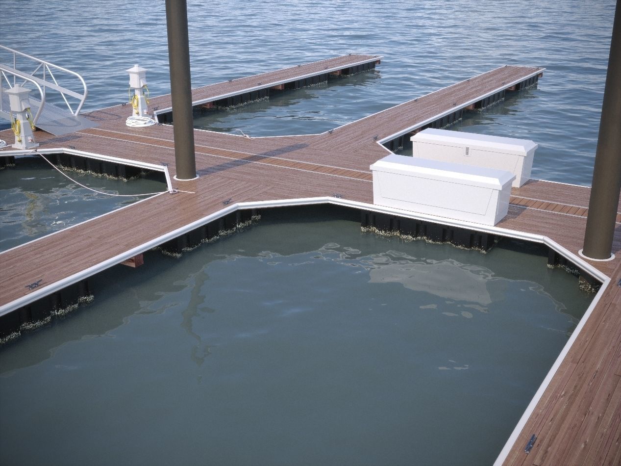 Marina - Boat Slips - Floating Dock - Deluxe 3D model_20