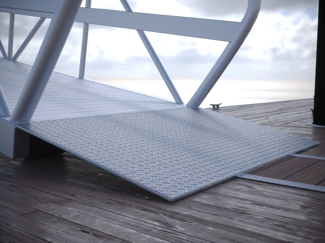 Marina - Boat Slips - Floating Dock - Deluxe 3D model_4