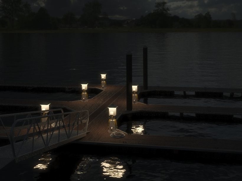 Marina - Boat Slips - Floating Dock - Deluxe 3D model_39
