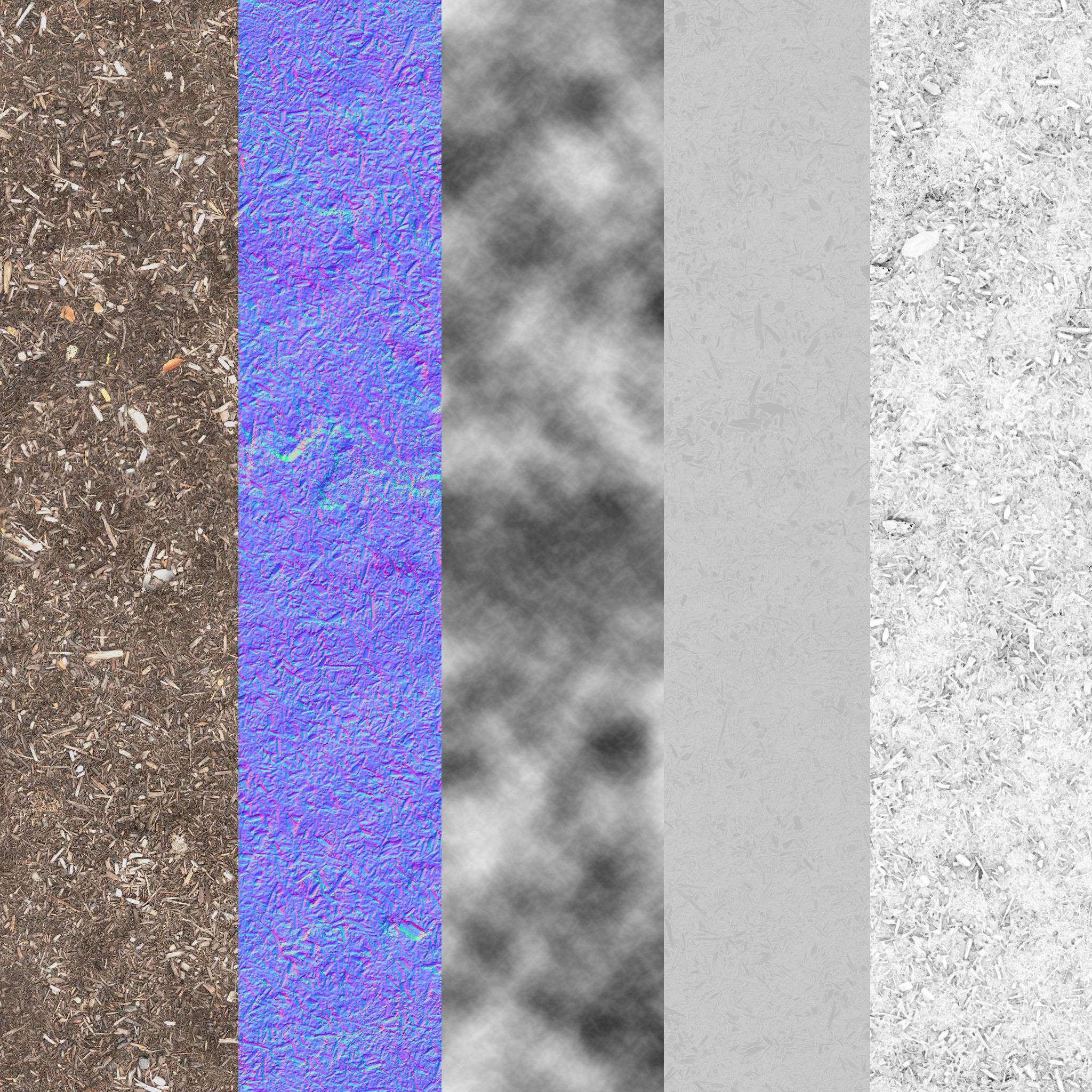 PBR Scanned Brown Mulch Texture_4