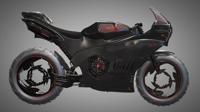 Futuristic Motorcycle 3D model
