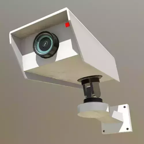 CC0 - Camera security on wall Free low-poly 3D model