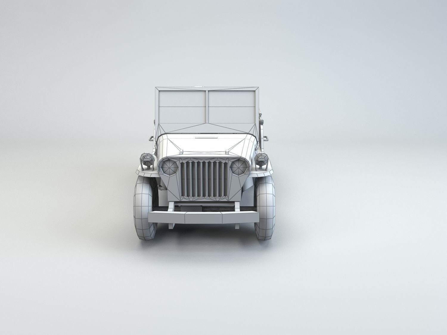 Low Poly Willys MB Low-poly 3D model_8