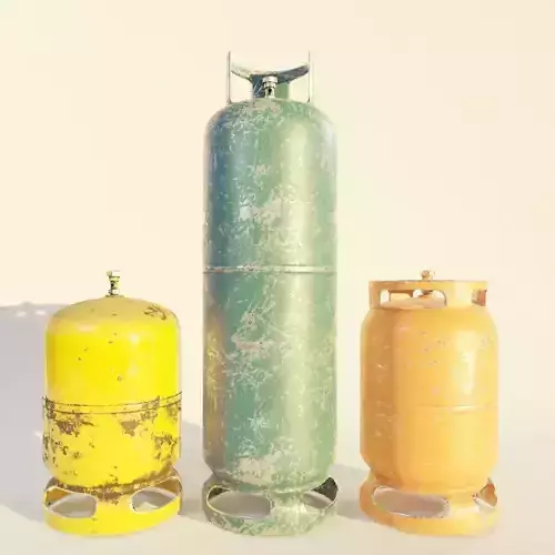 gas canister or propane cylinder tank Low-poly 3D model