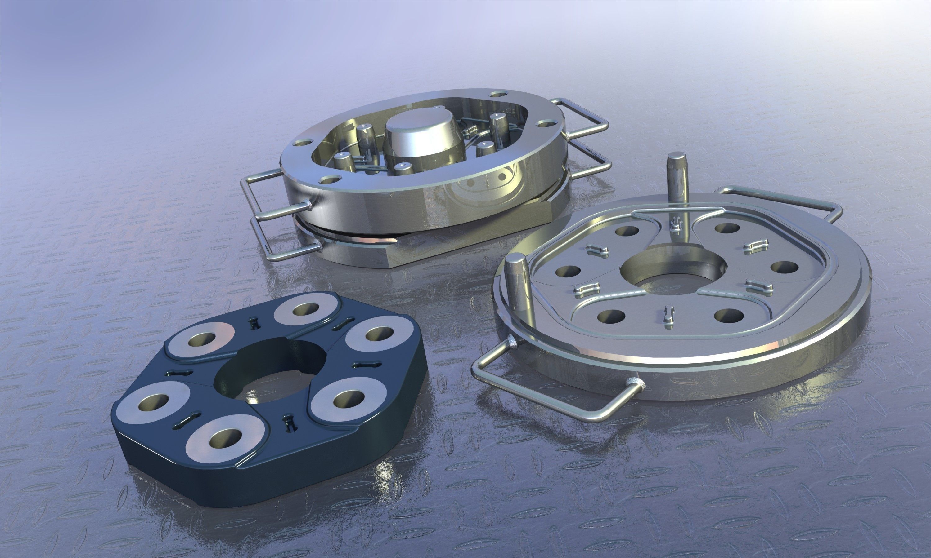 Compression mold - coupler Free 3D model_2