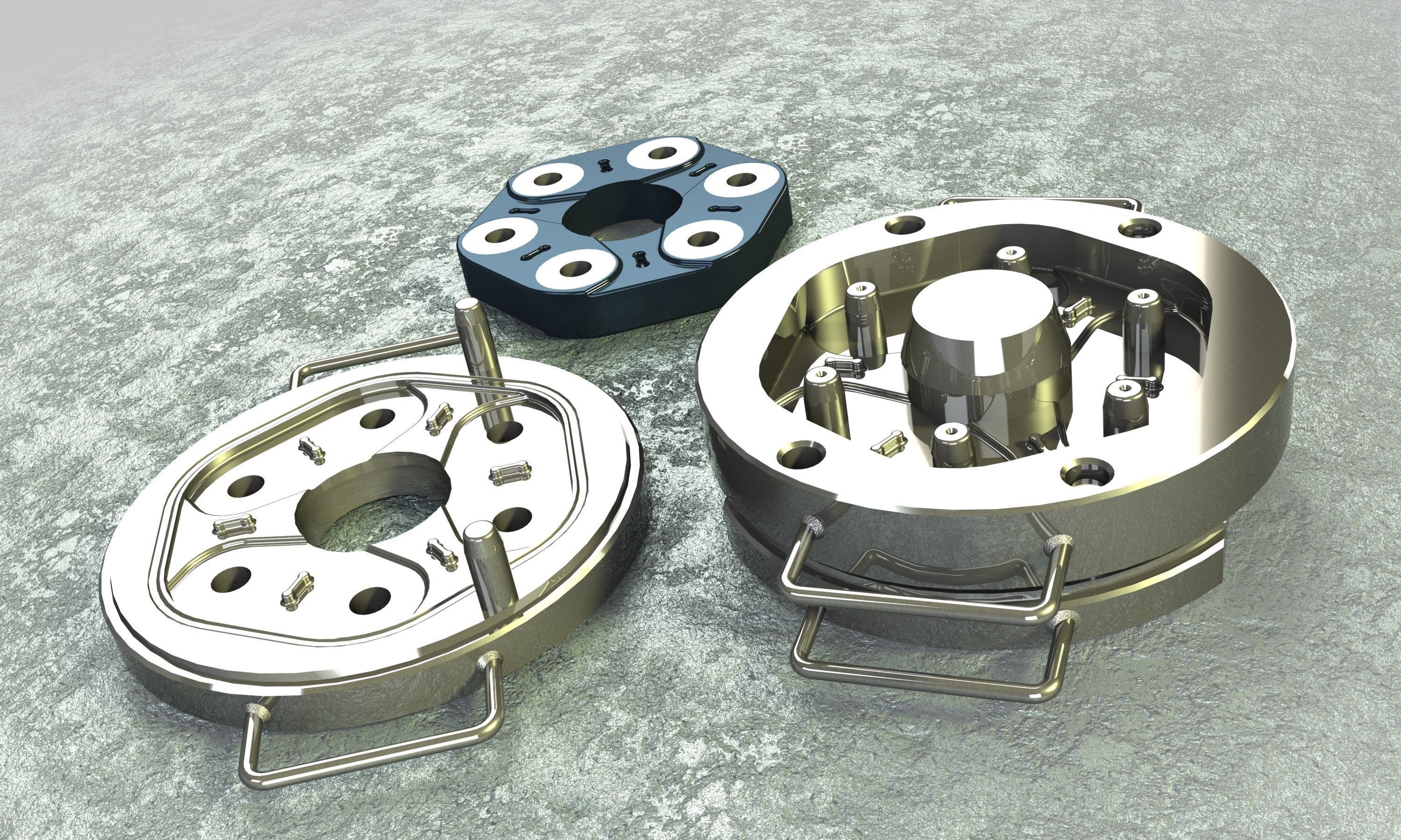 Compression mold - coupler Free 3D model_1