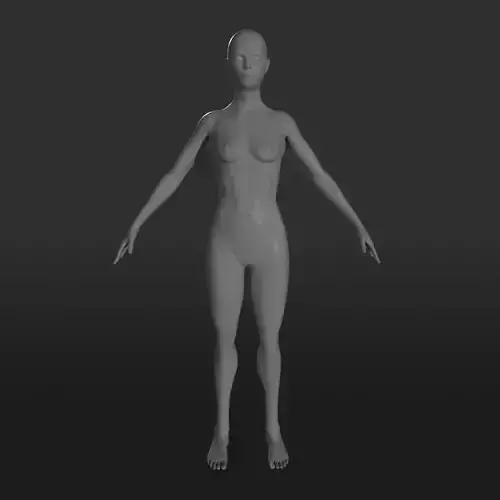 Female Character Base Mesh 3D model Female Character Base Mesh 3D model