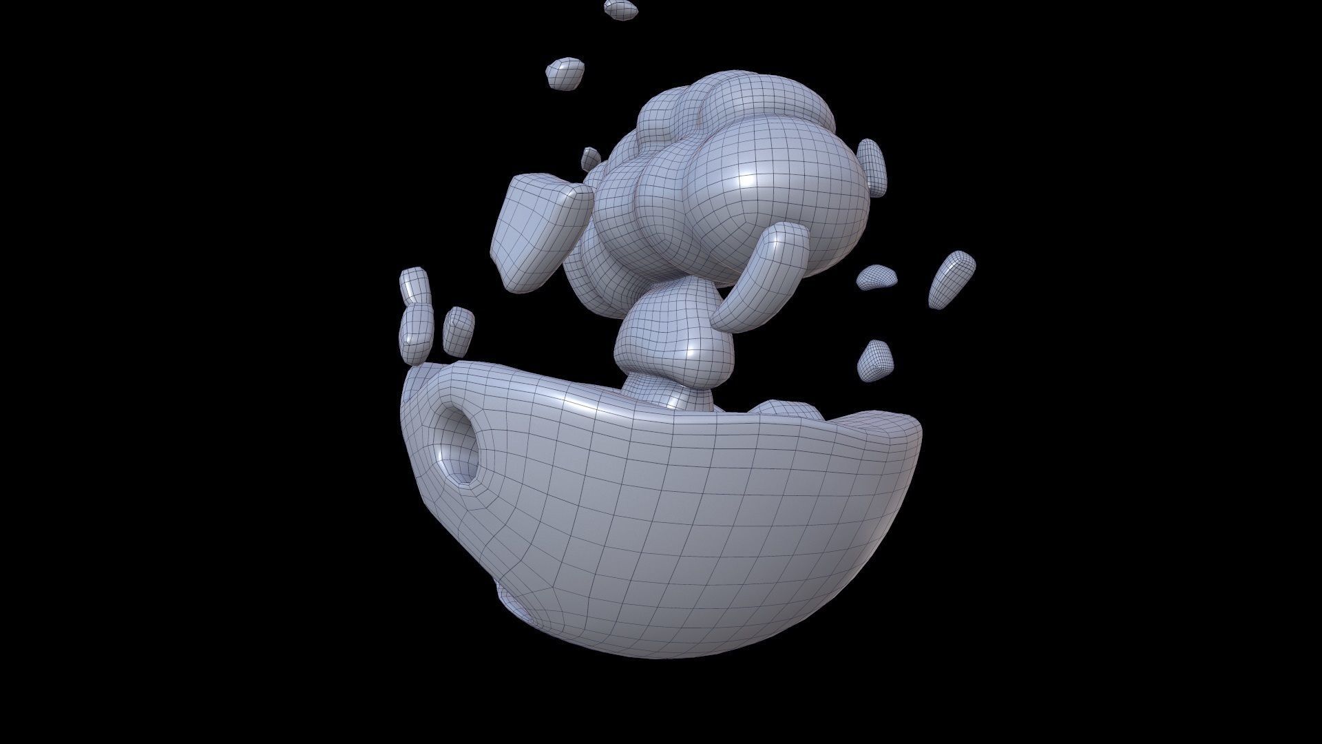 EMOJI explosion Low-poly 3D model_3