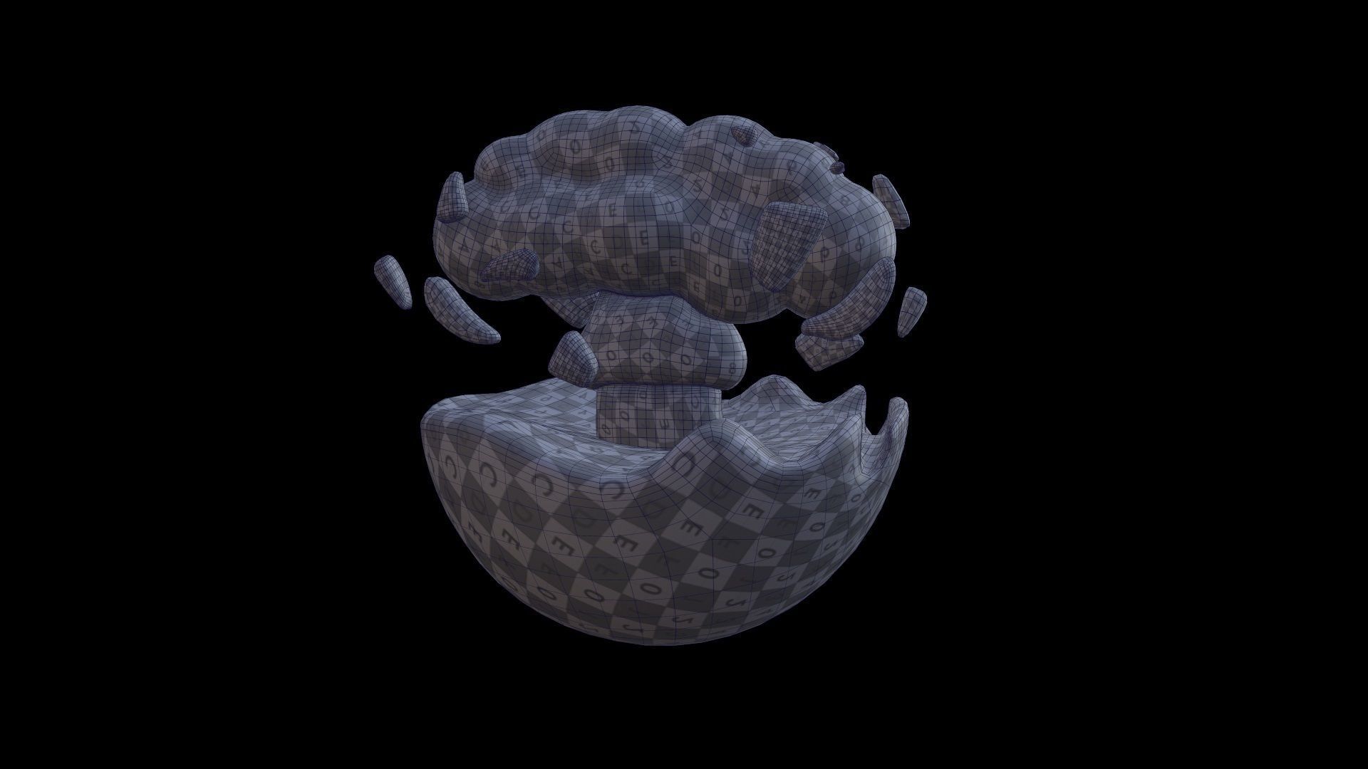 EMOJI explosion Low-poly 3D model_7