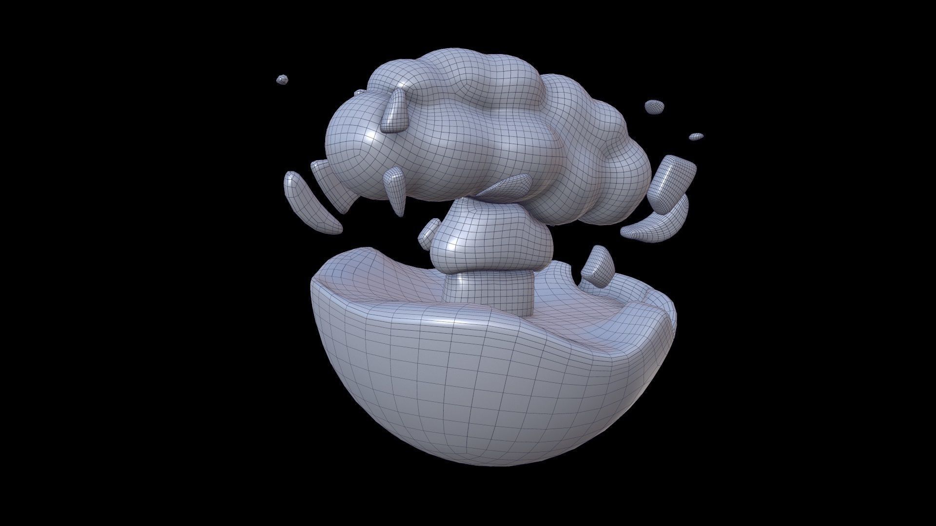 EMOJI explosion Low-poly 3D model_5