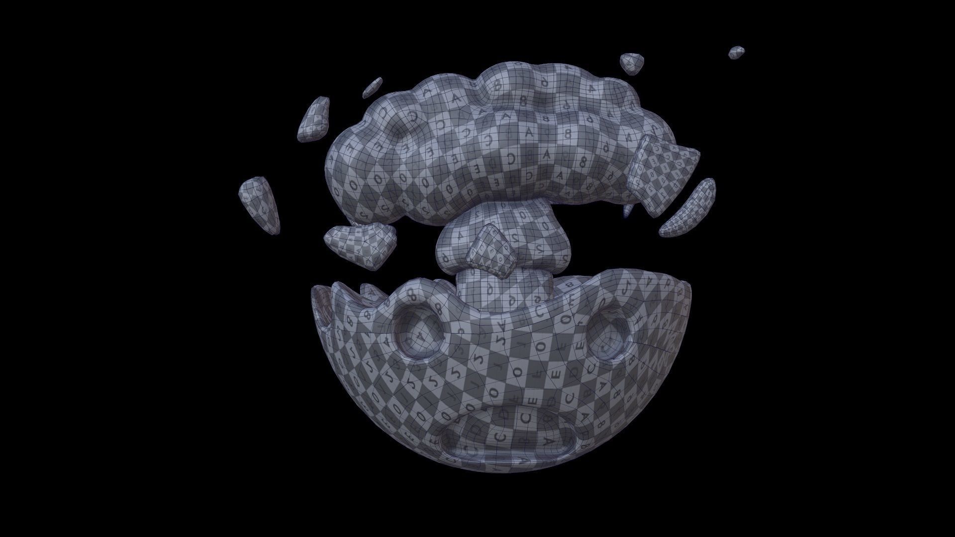 EMOJI explosion Low-poly 3D model_6