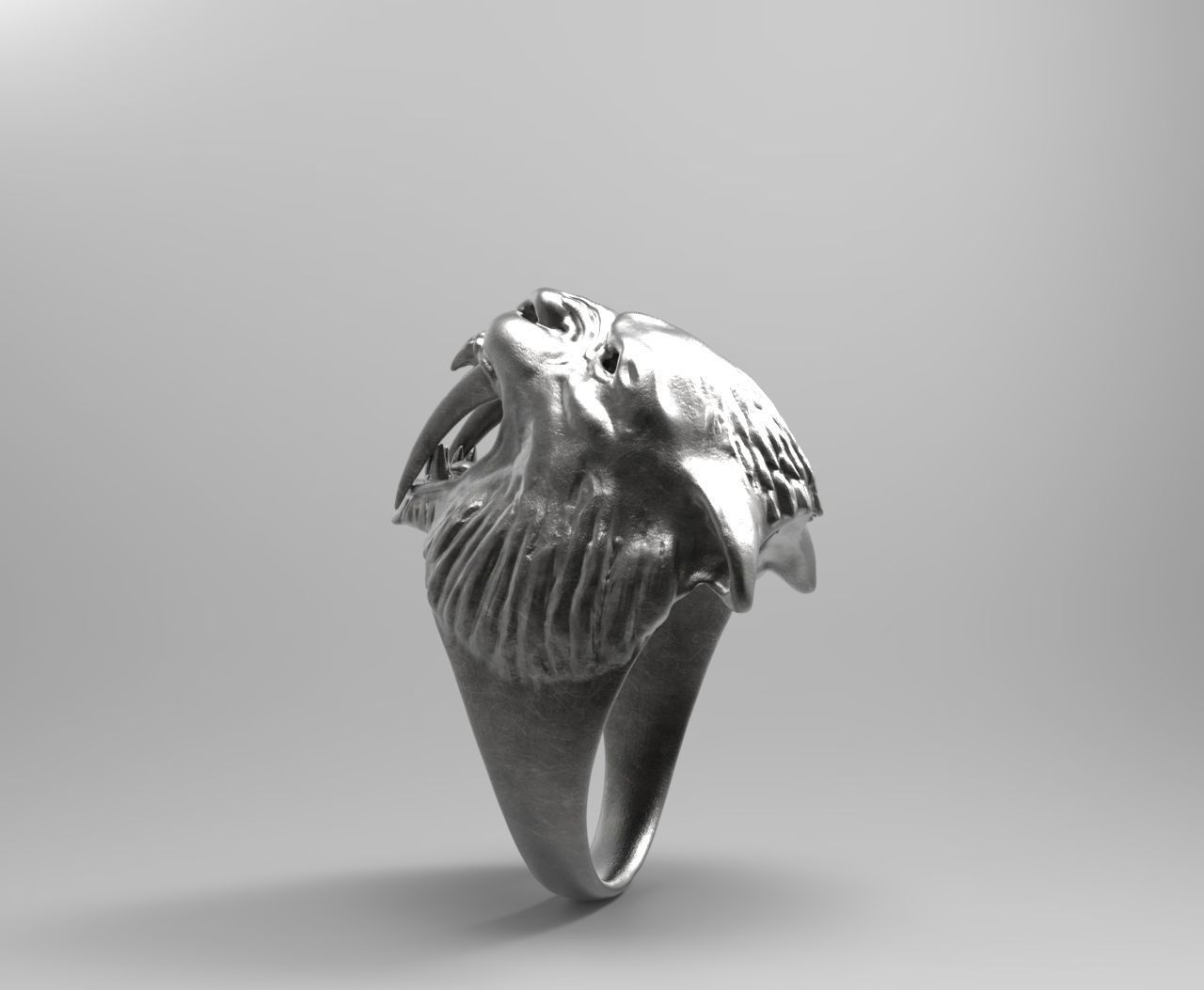 Sabertooth Tiger Ring 3D print model_5