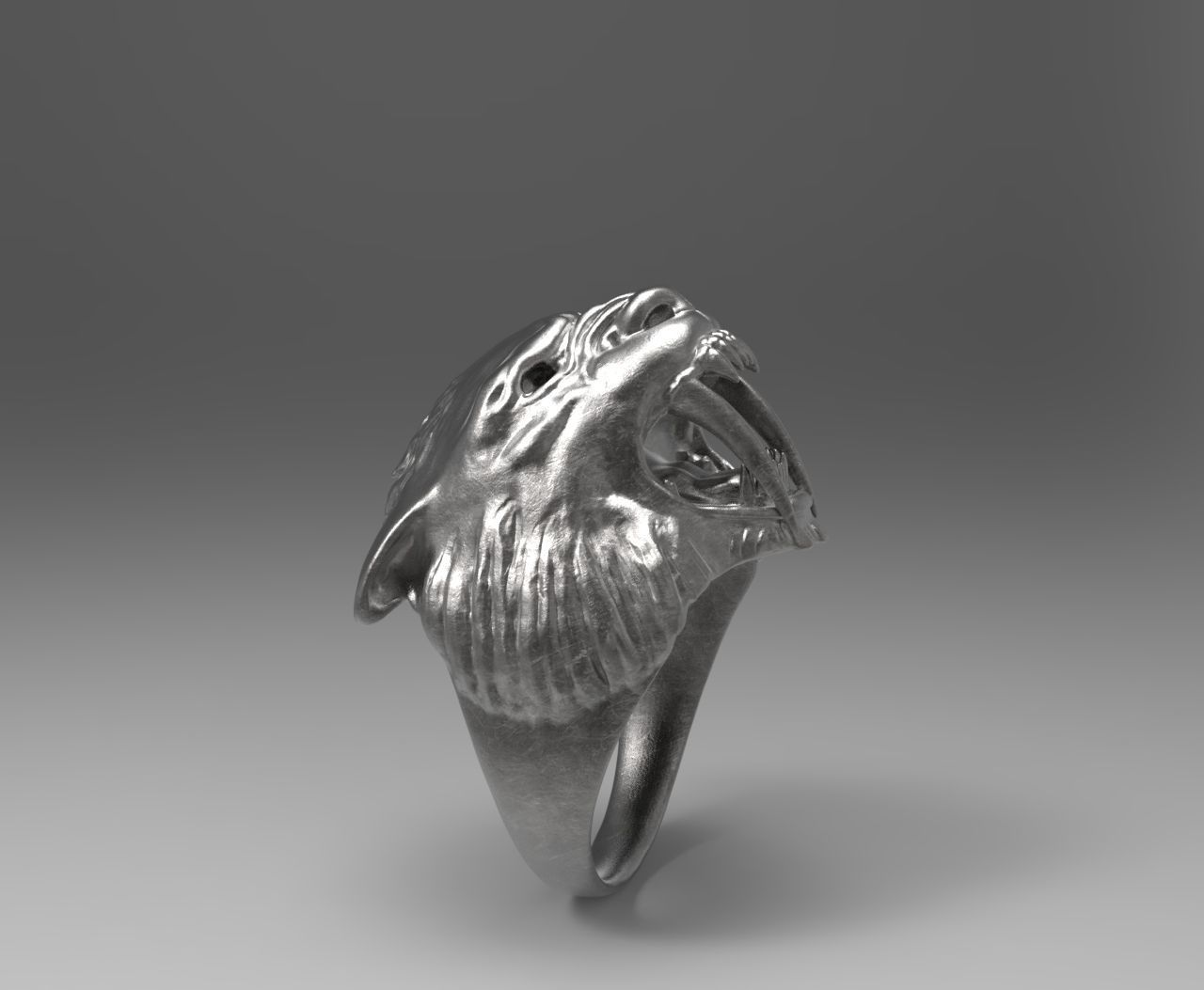 Sabertooth Tiger Ring 3D print model_4