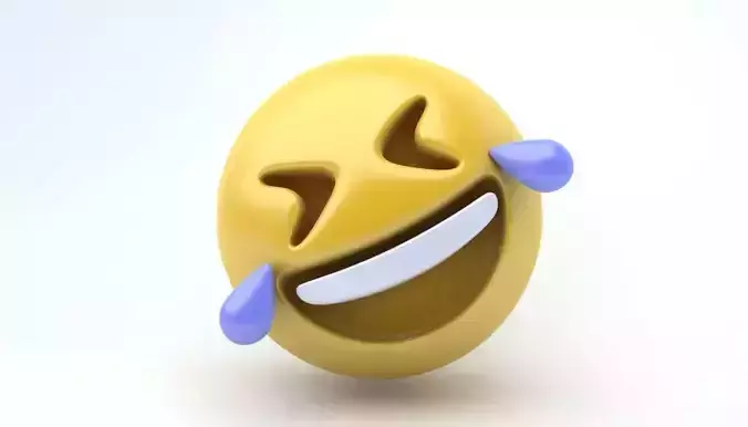 EMOJI laughing Low-poly 3D model