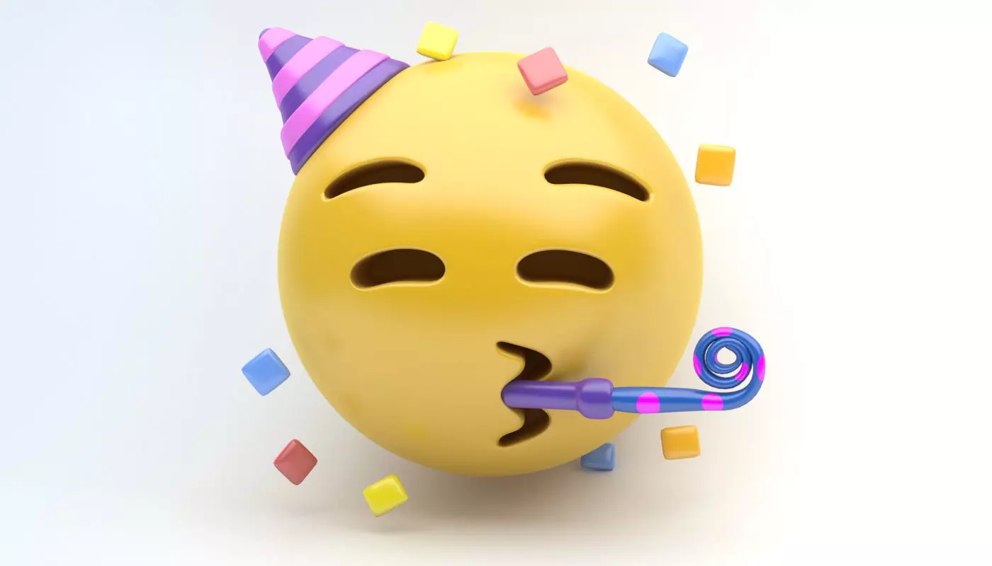 EMOJI PARTY Low-poly 3D model_0