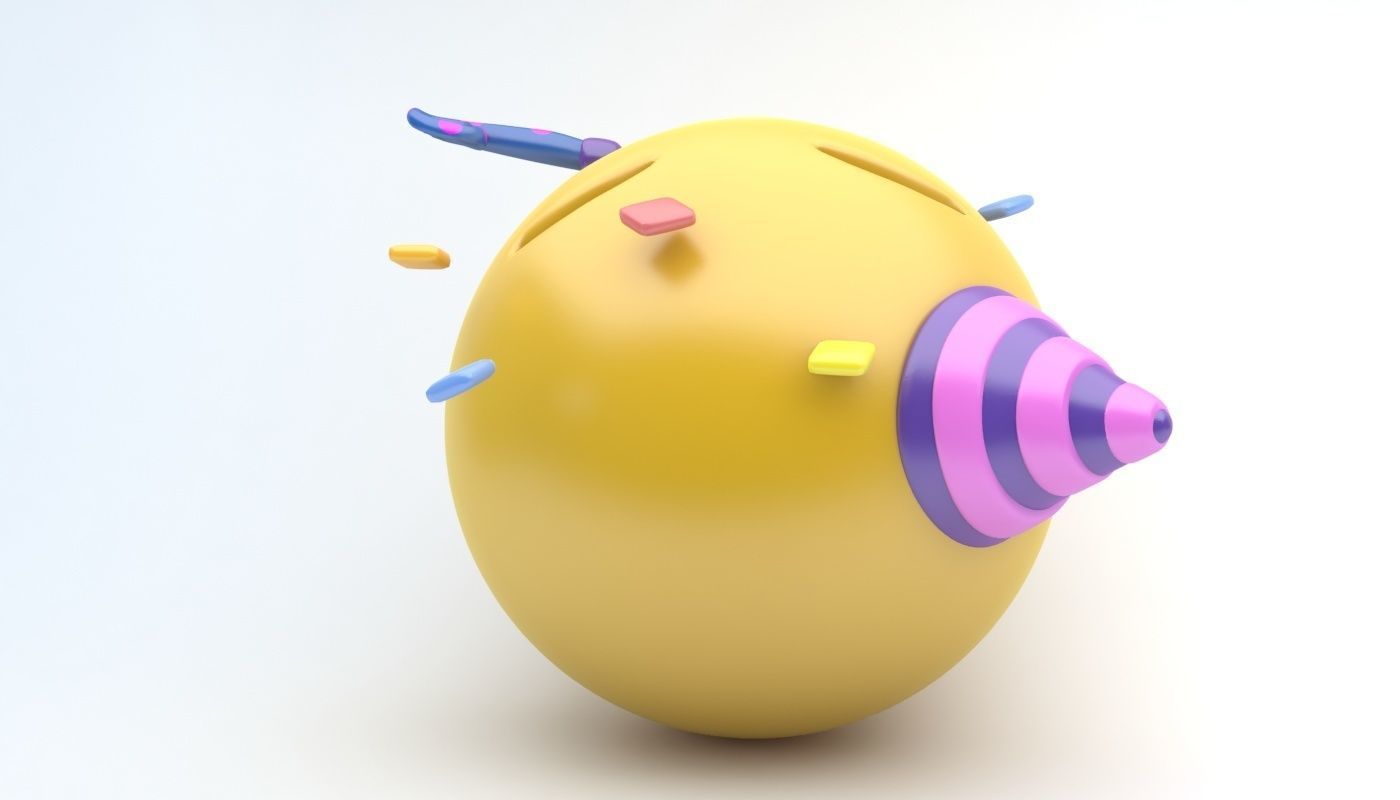 EMOJI PARTY Low-poly 3D model_2