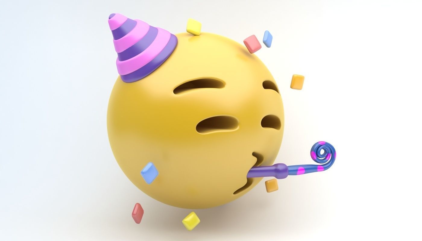 EMOJI PARTY Low-poly 3D model_1