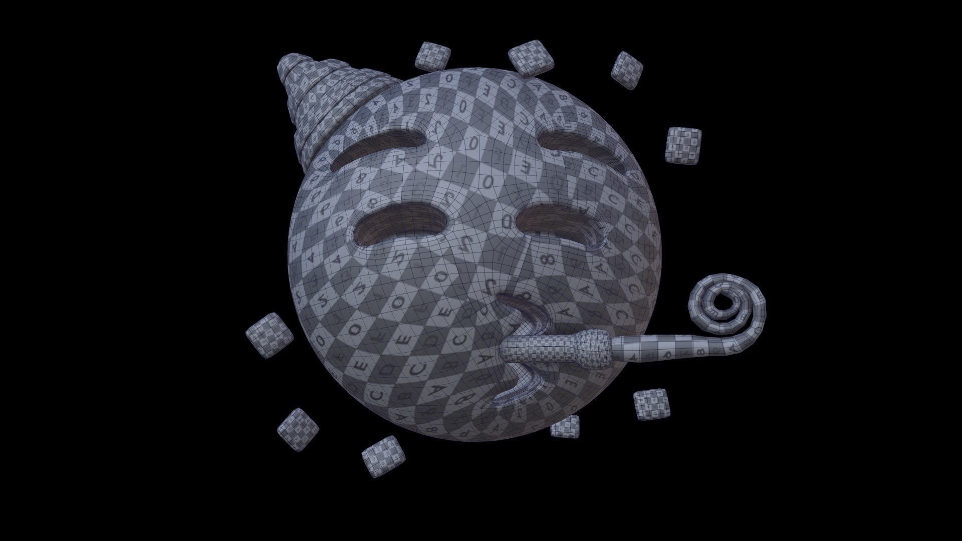 EMOJI PARTY Low-poly 3D model_7