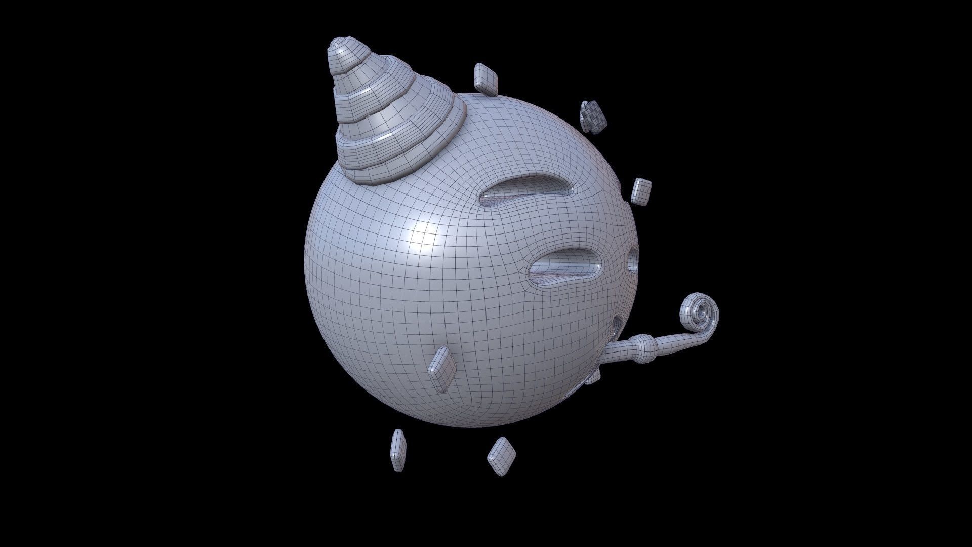 EMOJI PARTY Low-poly 3D model_4