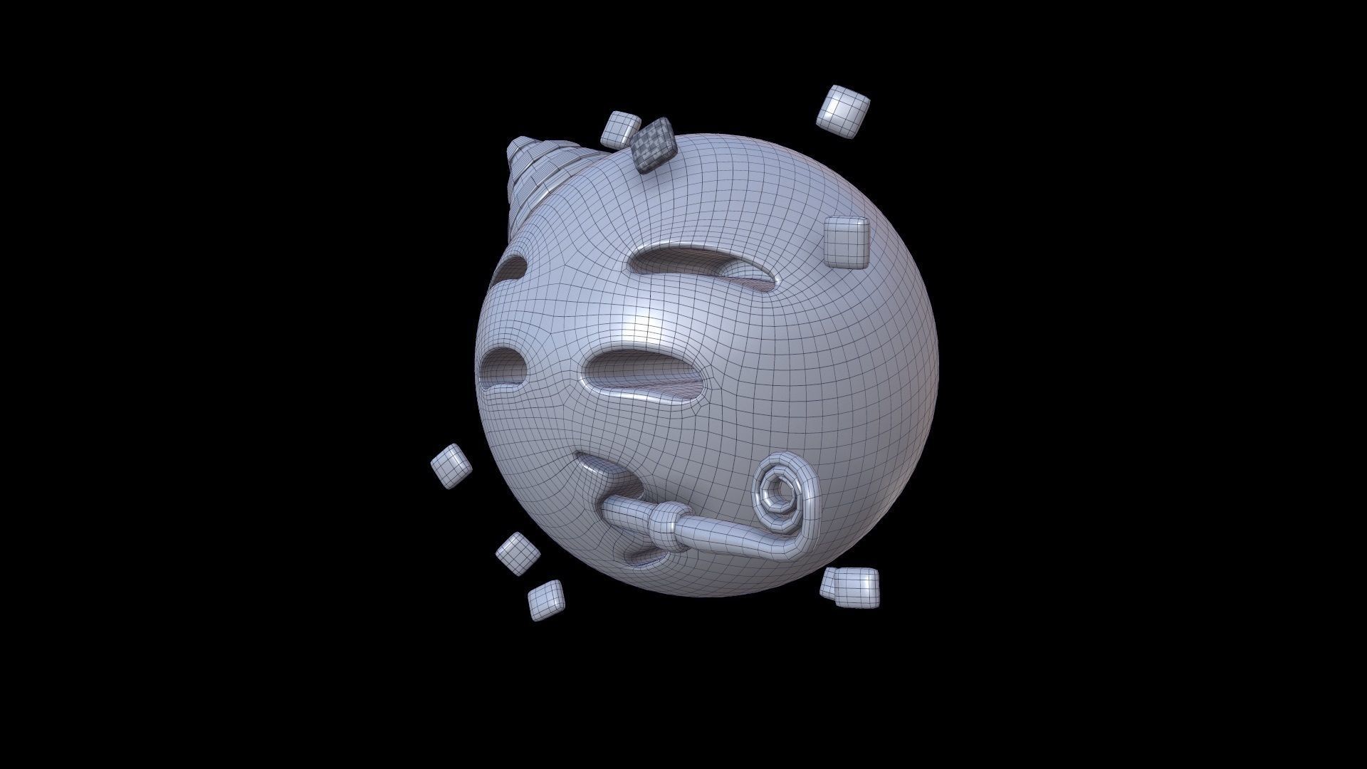 EMOJI PARTY Low-poly 3D model_6