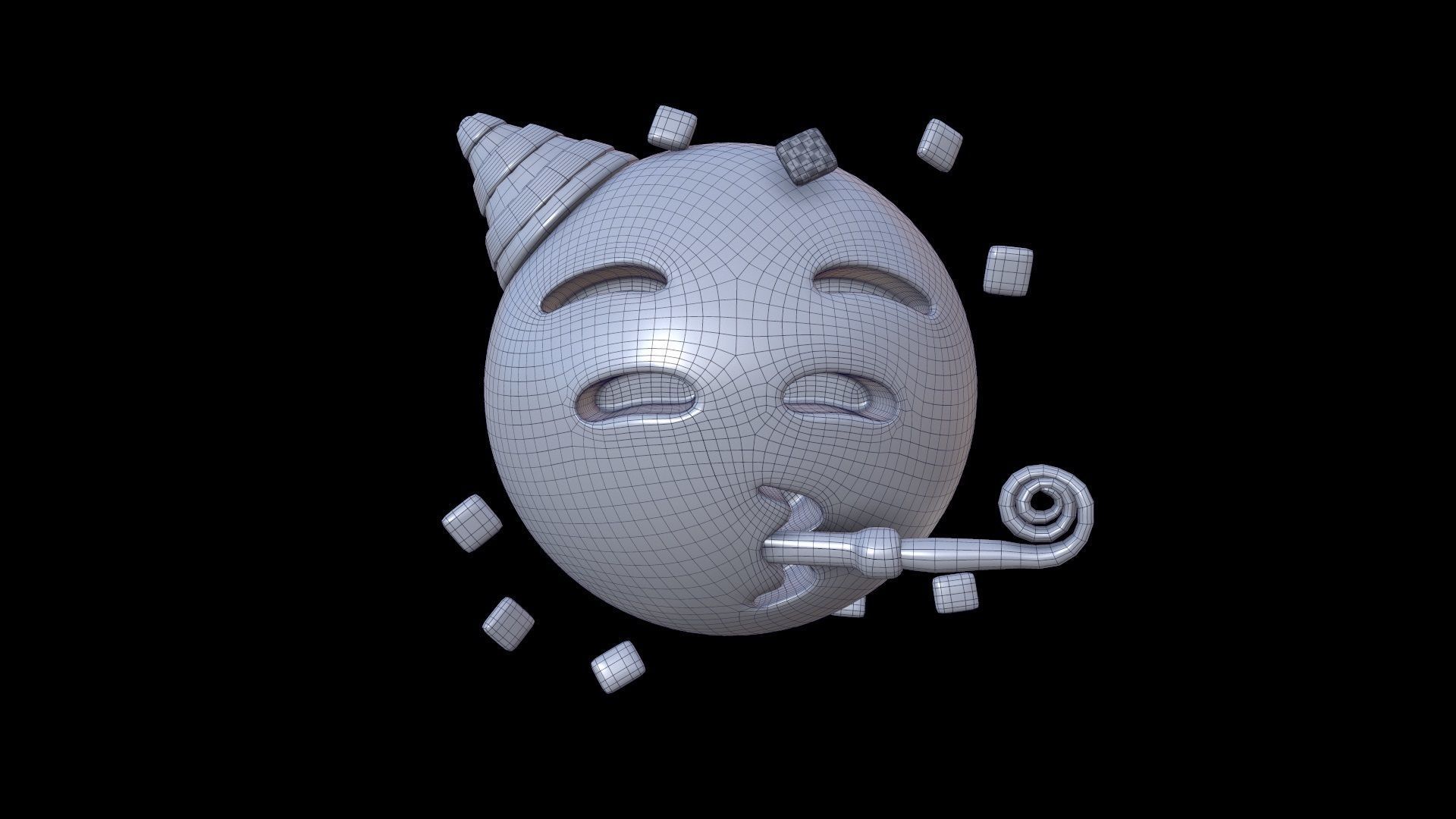 EMOJI PARTY Low-poly 3D model_3