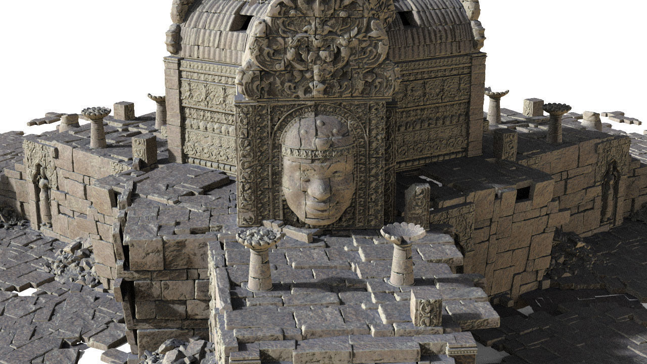 Ancient Temple Ruins High Poly Objects 3D model | CGTrader