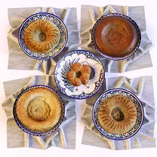 Uzbek bread 3D model