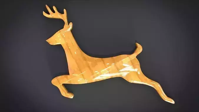 Wooden Deer shaped decoration
