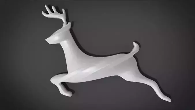 Wooden Deer shaped decoration