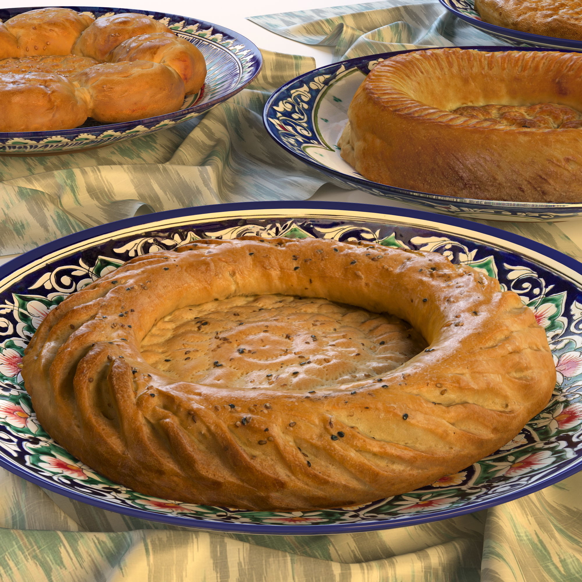 Uzbek bread 3D model_1
