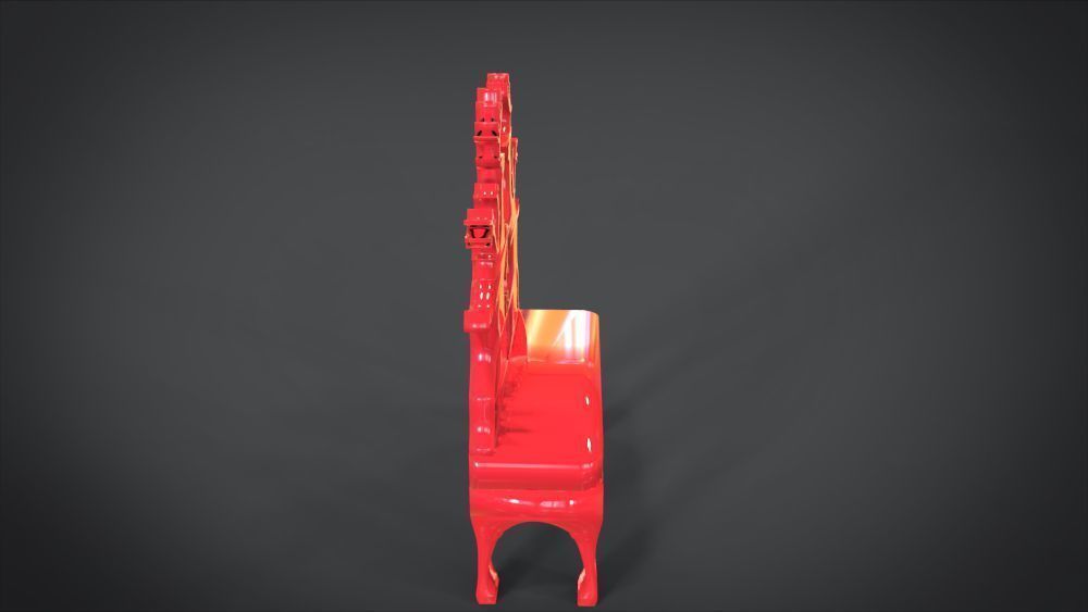 Unique Chair with  Deer Ornament motif 3D print model_21