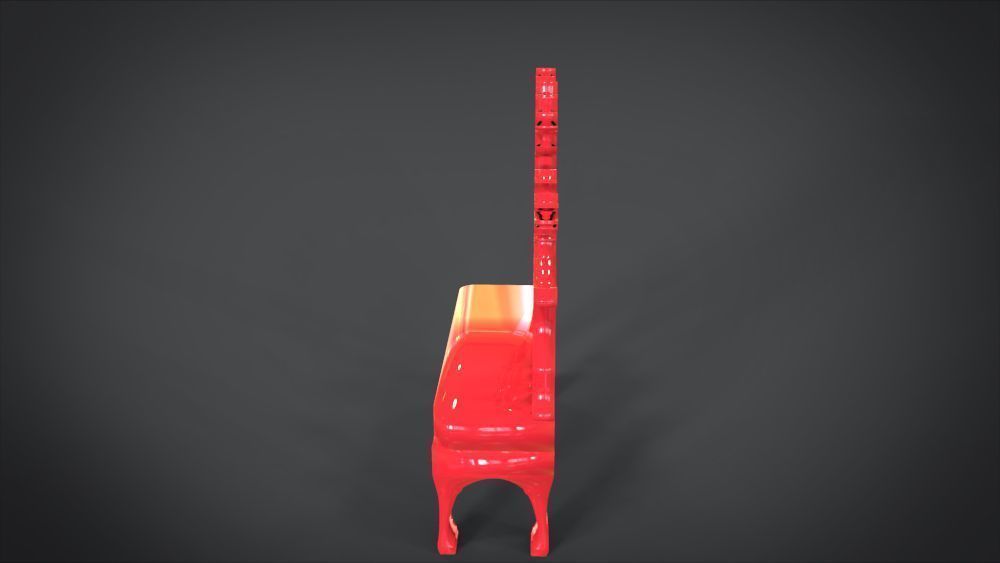 Unique Chair with  Deer Ornament motif 3D print model_16