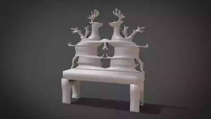 Unique Chair with  Deer Ornament motif