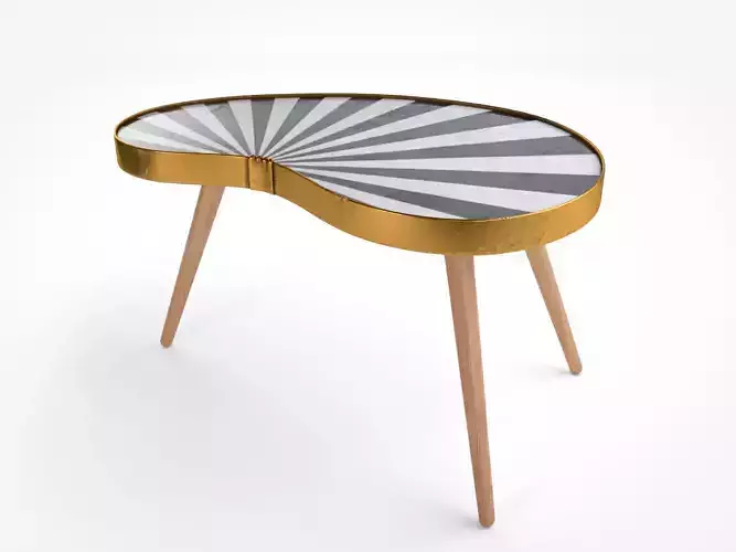 Vintage Side Table Stripes