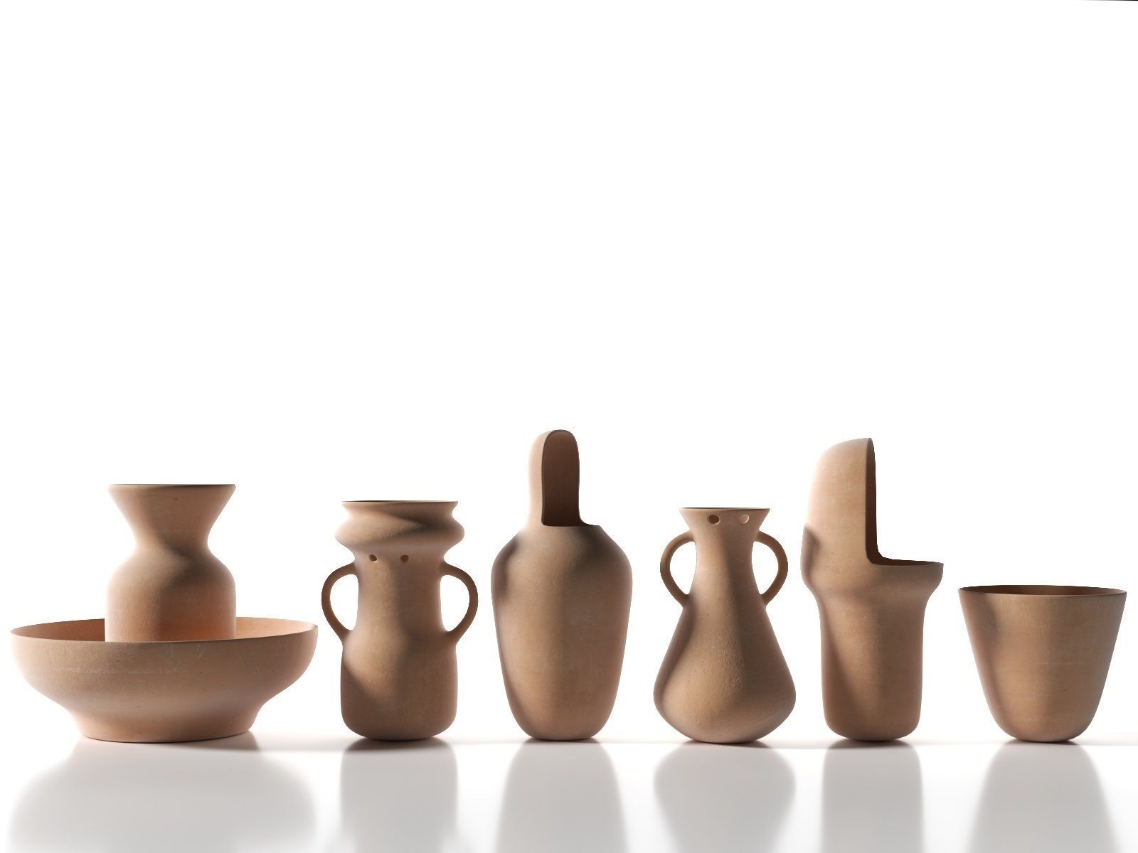 Gardenias Vases 3D model_2