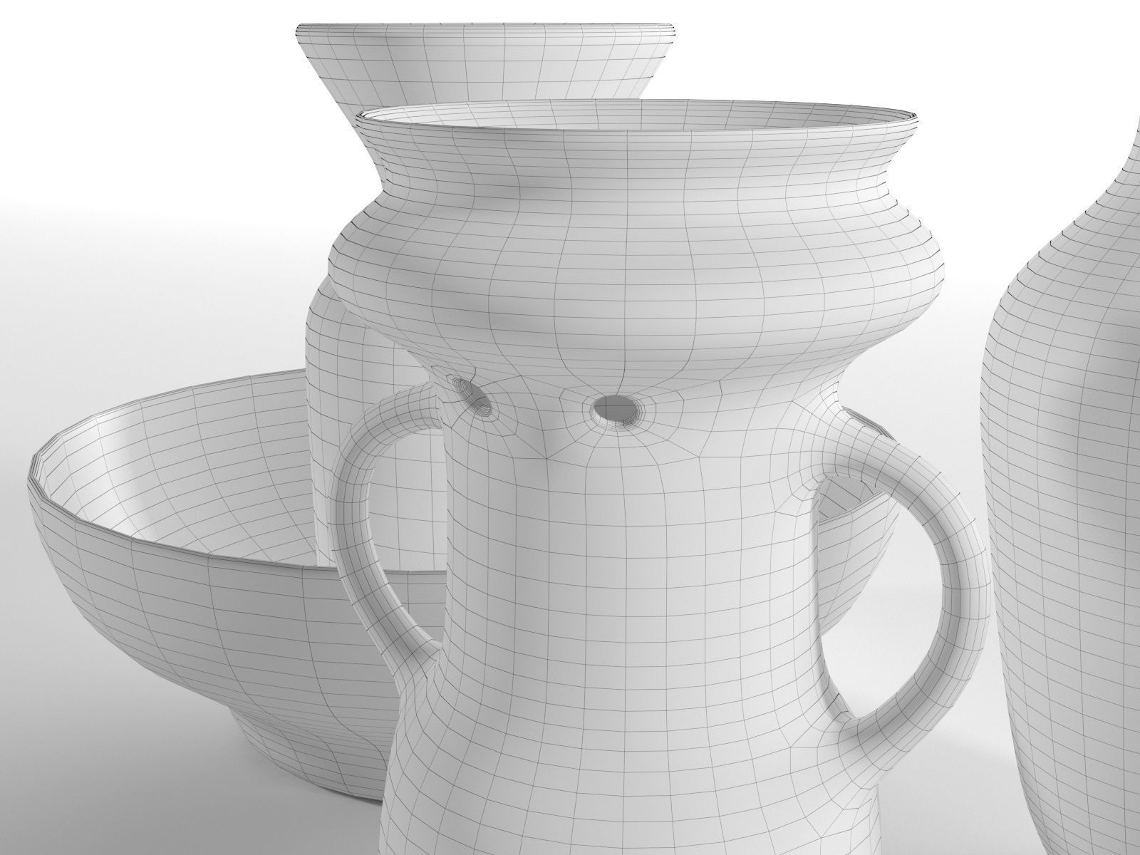 Gardenias Vases 3D model_5