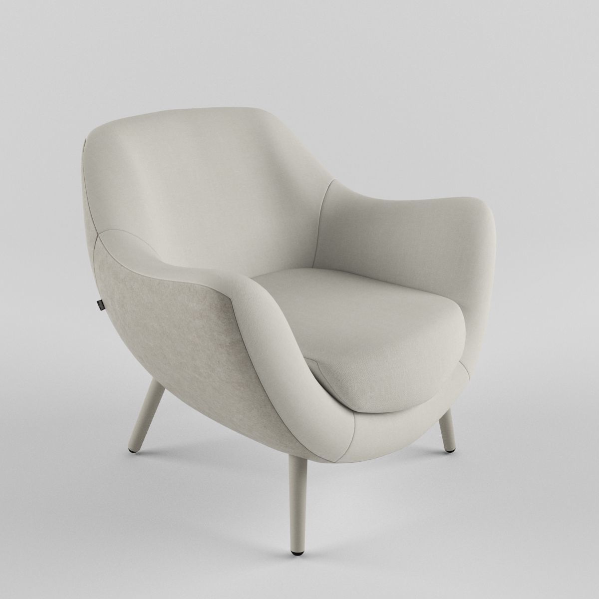 Mad queen type chair  Low-poly 3D model_3