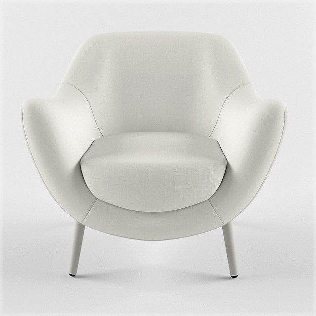 Mad queen type chair  Low-poly 3D model_2