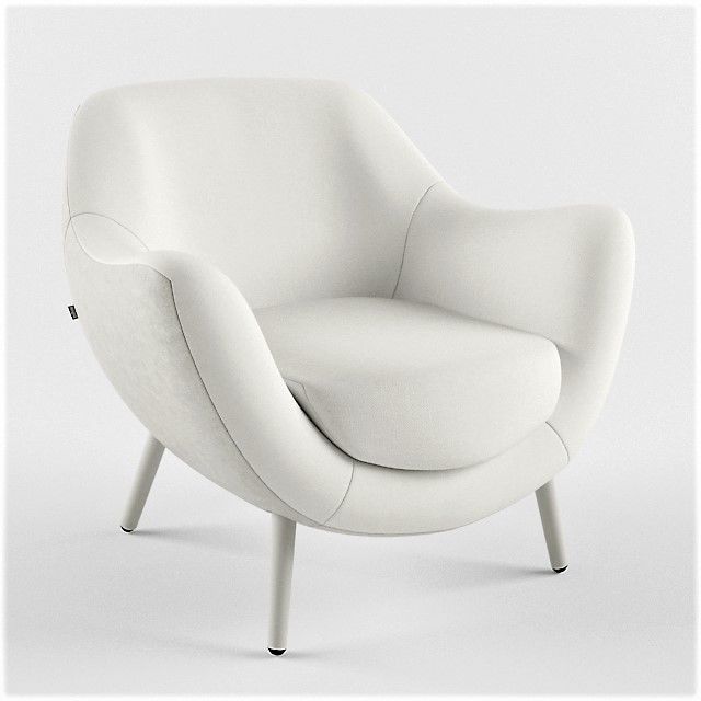 Mad queen type chair  Low-poly 3D model_1