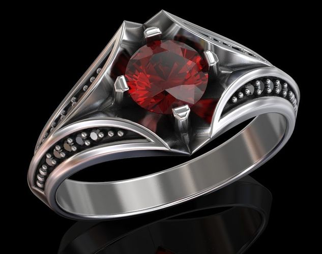 Exclusive stylish ring with diamonds 427 3D print model