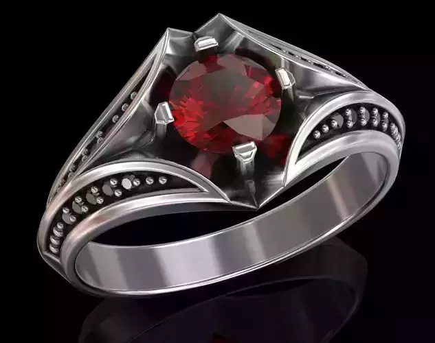 Exclusive stylish ring with diamonds 427