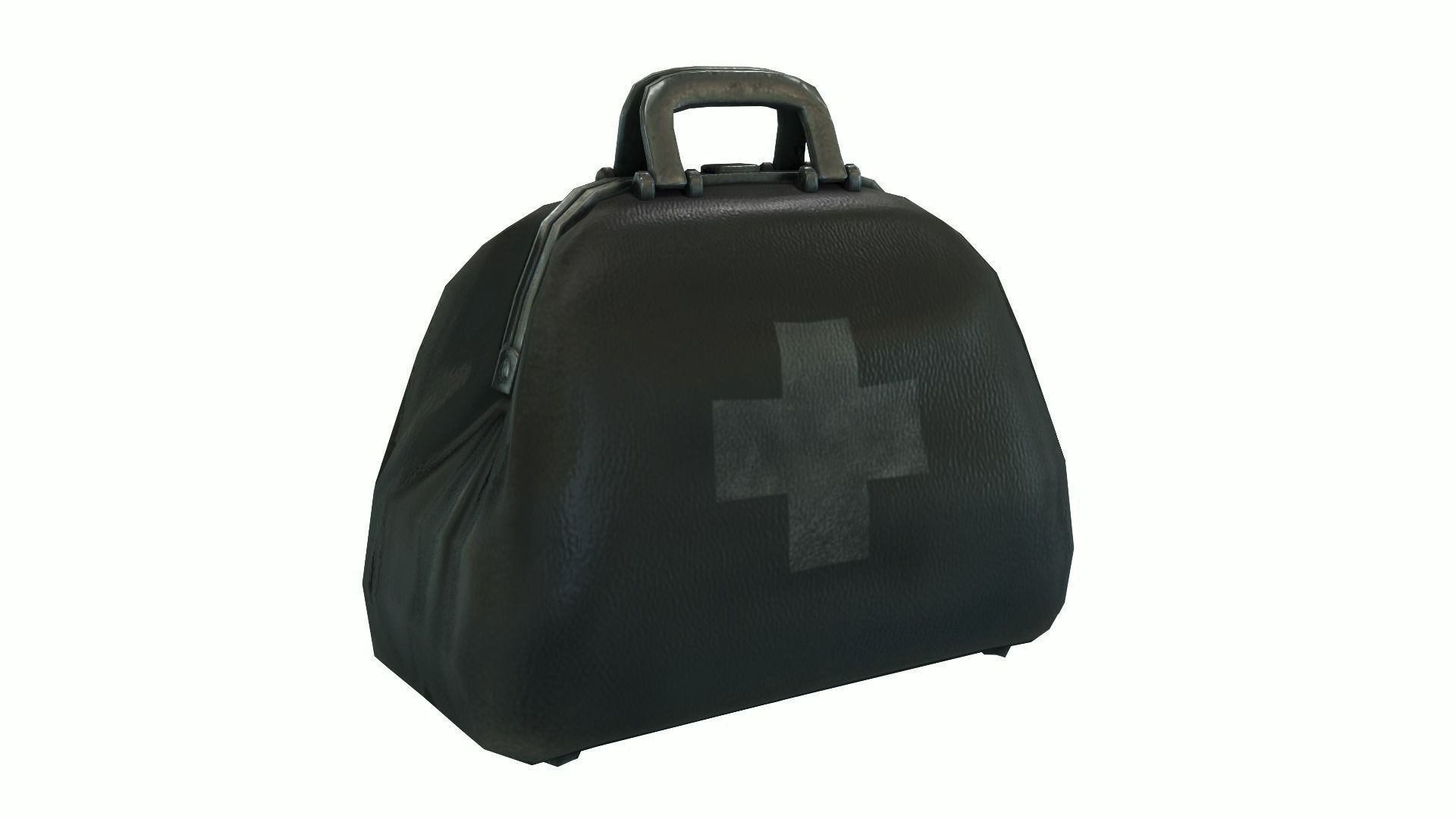 Low Poly Victorian Doctors Bag Low-poly 3D model_8