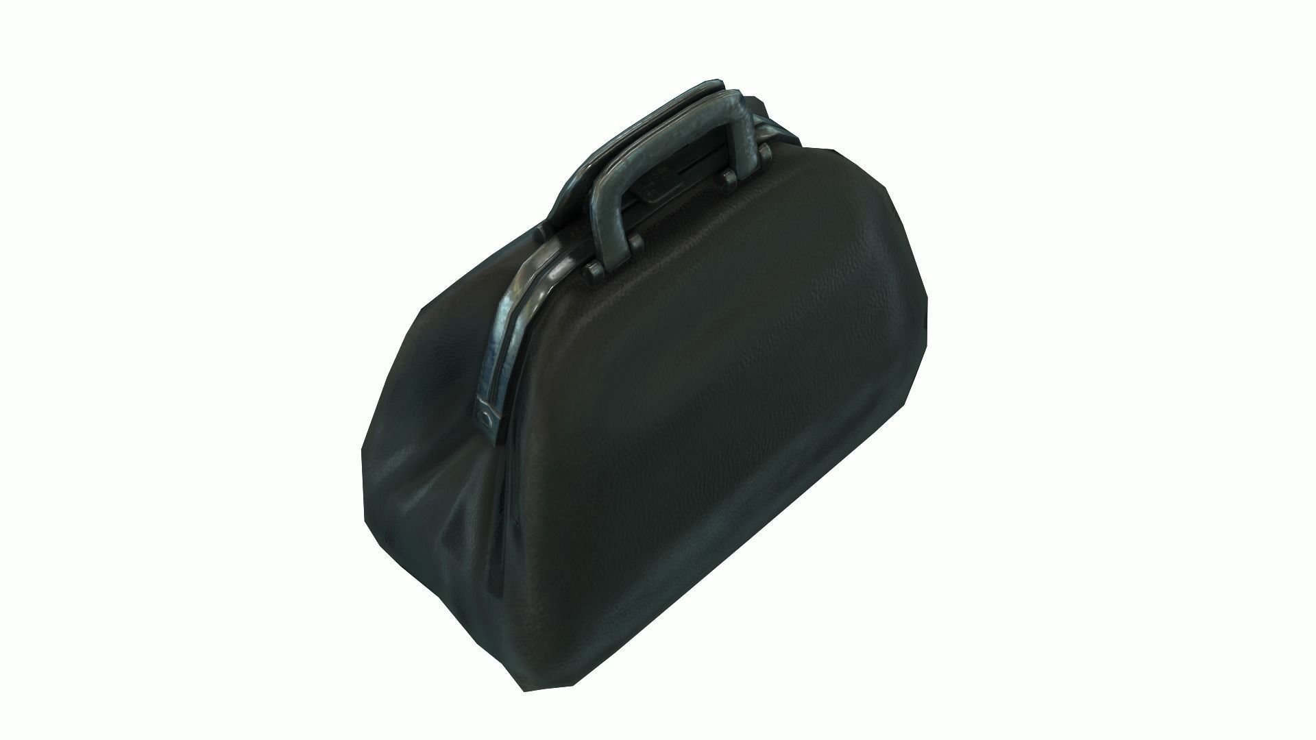Low Poly Victorian Doctors Bag Low-poly 3D model_3