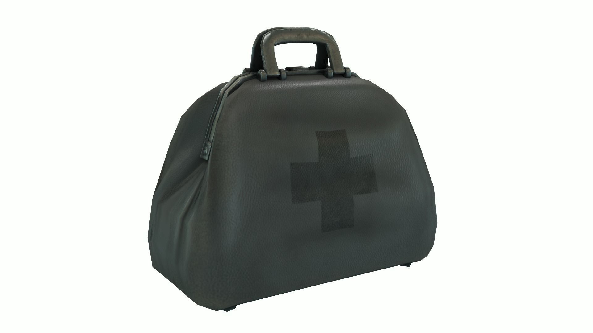 Low Poly Victorian Doctors Bag Low-poly 3D model_12